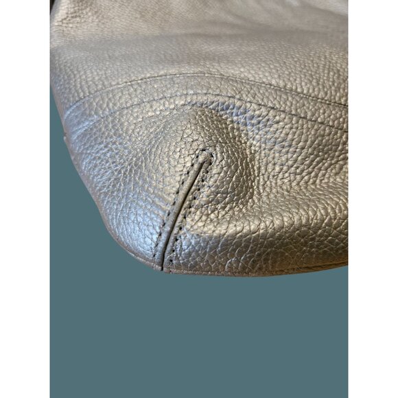 Coach Metallic Pebble Leather Chain Convertible Shoulder/Crossbody Bag - Picture 6 of 13